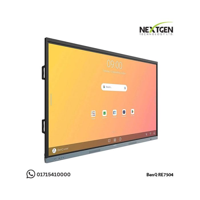 BenQ RE7504 75 Inch 4K UHD Education Interactive Flat Panel Display ...